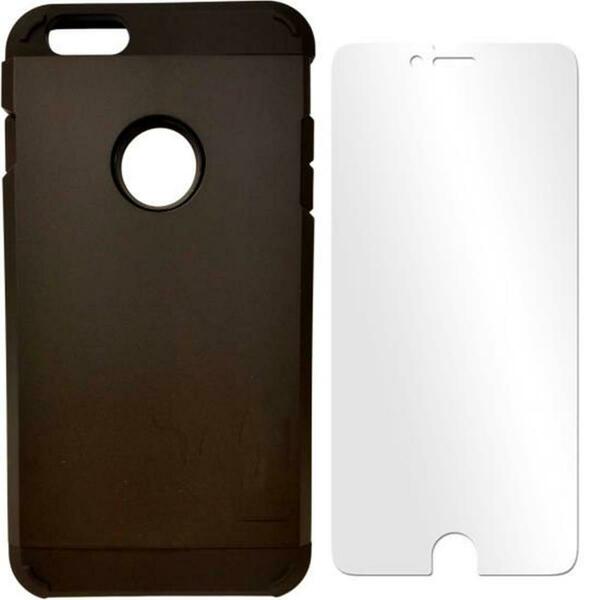 Aia 5.5 in.Dual Hard Hybrid Case for iPhone 6 Plus, Black CIP6PBK